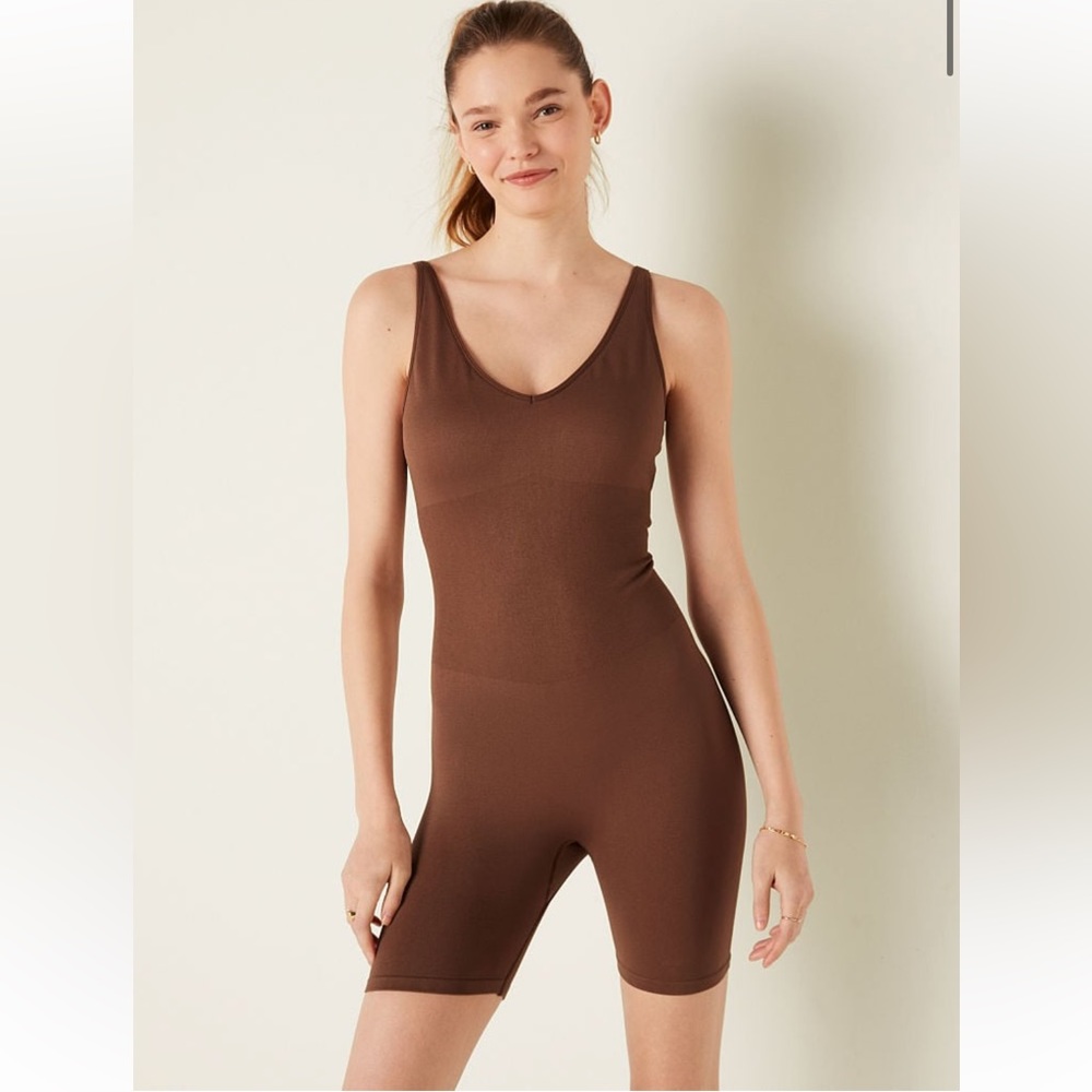 Brown seamless romper